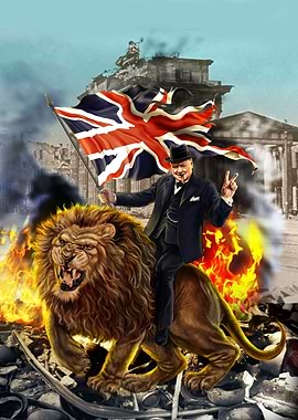 Winston Churchill on Lion