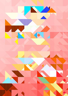 Pink Geometric Abstract
