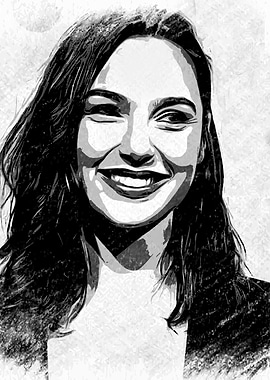 Sketch Portrait Gal Gadot