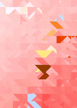 Pink Geometric Abstract