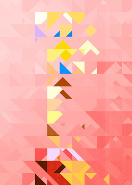 Pink Geometric Abstract