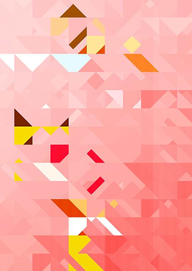 Pink Geometric Abstract