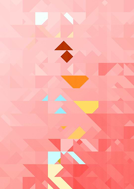 Pink Geometric Abstract