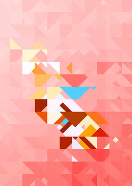 Pink Geometric Abstract