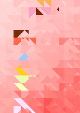 Pink Geometric Abstract