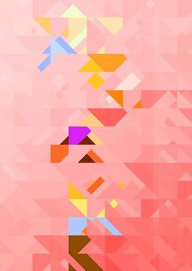 Pink Geometric Abstract