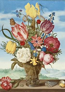 Bouquet of Flowers on a Le