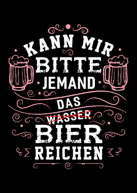 Beer Handing Woman Water