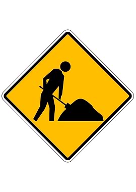 Cambodian Sign Road Works