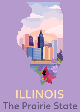 Illinois state map usa