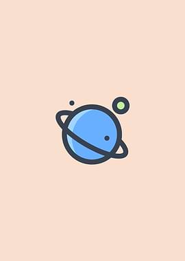 Minimalist Planet Poster