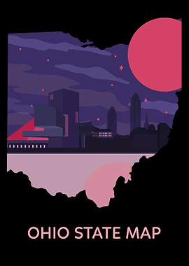 Ohio State Map USA