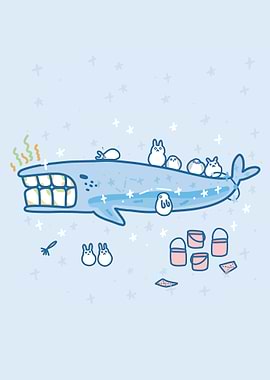 Starry Whale and Teeth