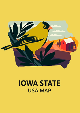 IOWA State Map USA