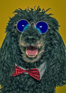 Poodle With Bow Tie