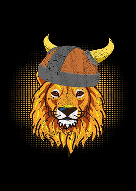 cute lion viking for kids