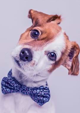 Jack Russell With Bow Tie