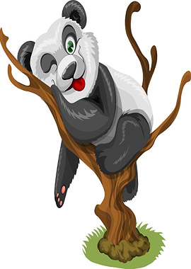 cute panda tree