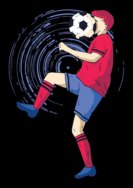 Cool soccer player boy soc