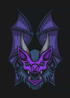 Horned bat dark art