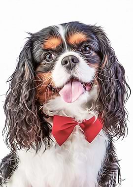 Spaniel With Bow Tie