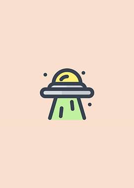 Minimalist UFO Poster