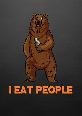 Funny Bear Camper Camping