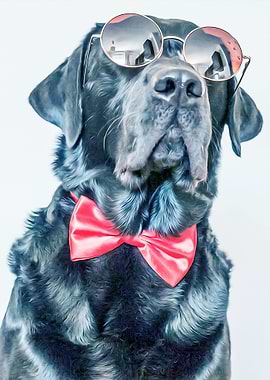 Labrador With Bow Tie