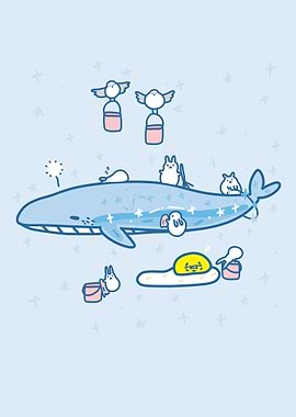 Starry Whale and Bath