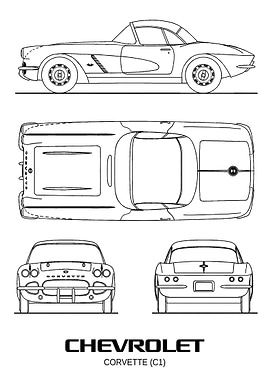 BNW Chevrolet Corvette C1