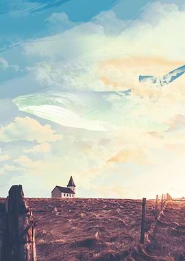 Whale Surrealism Painting