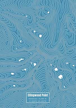 Ellingwood Point Map Blue
