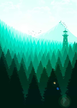 Sunrise with Green Color