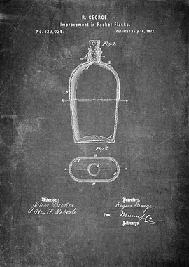 Pocket Flask Vintage