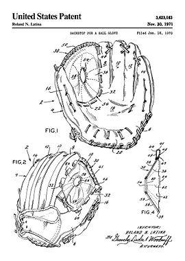 1971 baseball glove patent