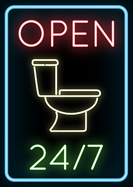 Toilet Open 24 7