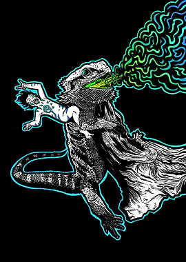 Man Riding Bearded Dragon