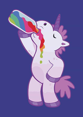 Unicorn drinking