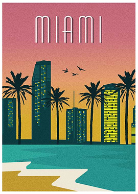 Miami Vintage Poster