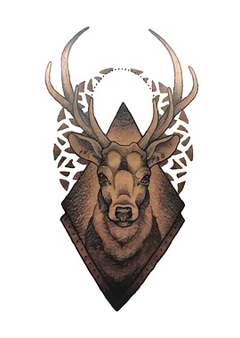 Deer Tatto Art Work First