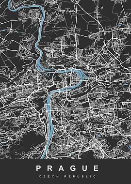 Map Prague Czech Republic