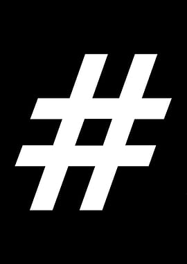 hashtag simple poster