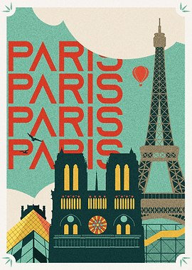 Paris France Illustration