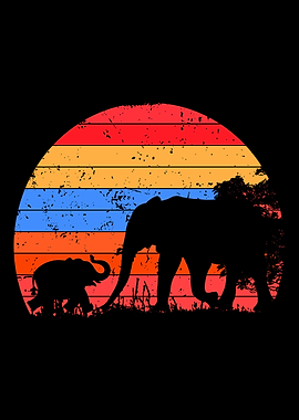 Retro elephant