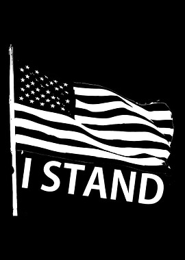 I Stand USA America Flag