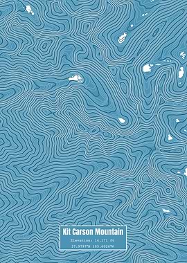 Kit Carson Mt Map Blue