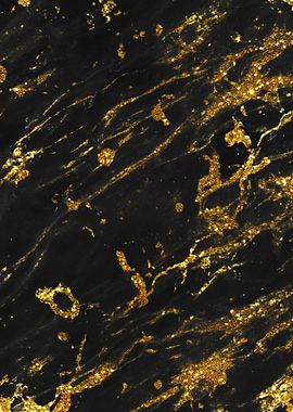 Black Gold Marble 08