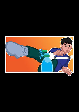 Bottle Cap Open Drink Kick