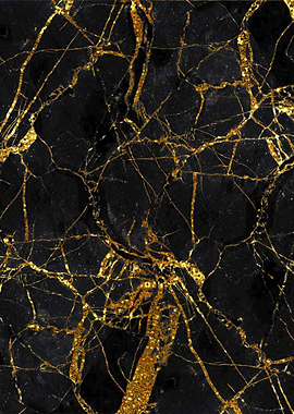 Black Gold Marble 01