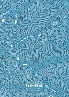 Humboldt Topo Map Blue